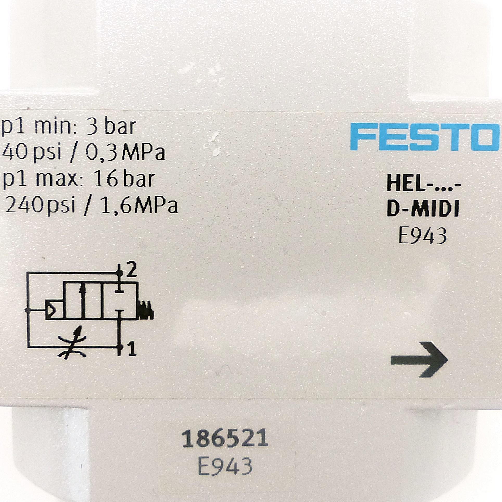 Produktfoto 2 von FESTO Einschaltventil HEL-1/4-D-MIDI