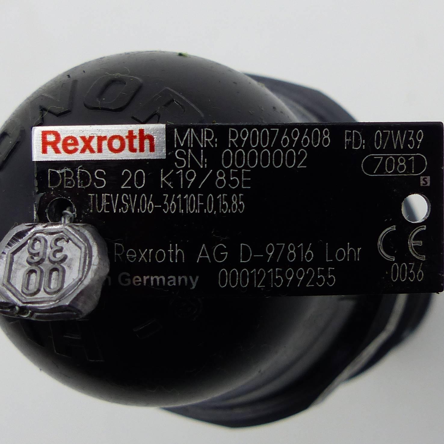 Produktfoto 2 von REXROTH Sicherheitsventil DBDS 20 K19/85E