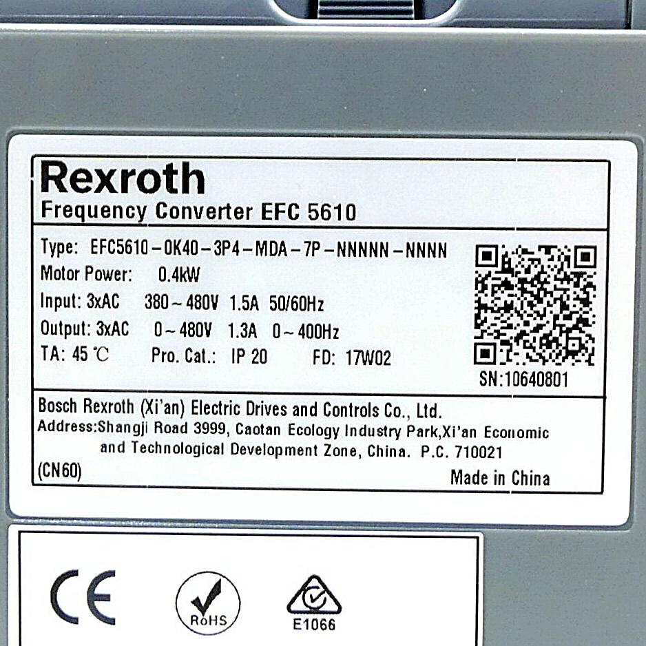 Produktfoto 2 von REXROTH Frequenzumrichter EFC 5610