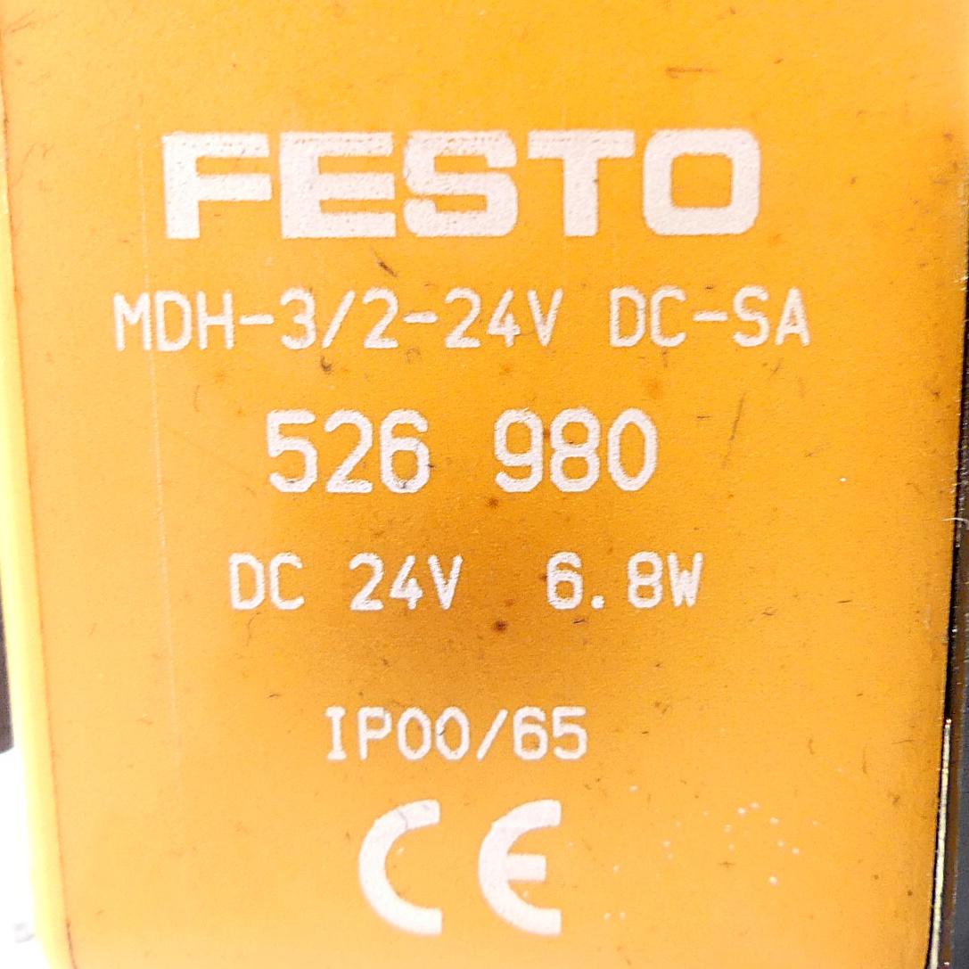 Produktfoto 2 von FESTO Magnetventil MDH-3/2-24V DC-SA