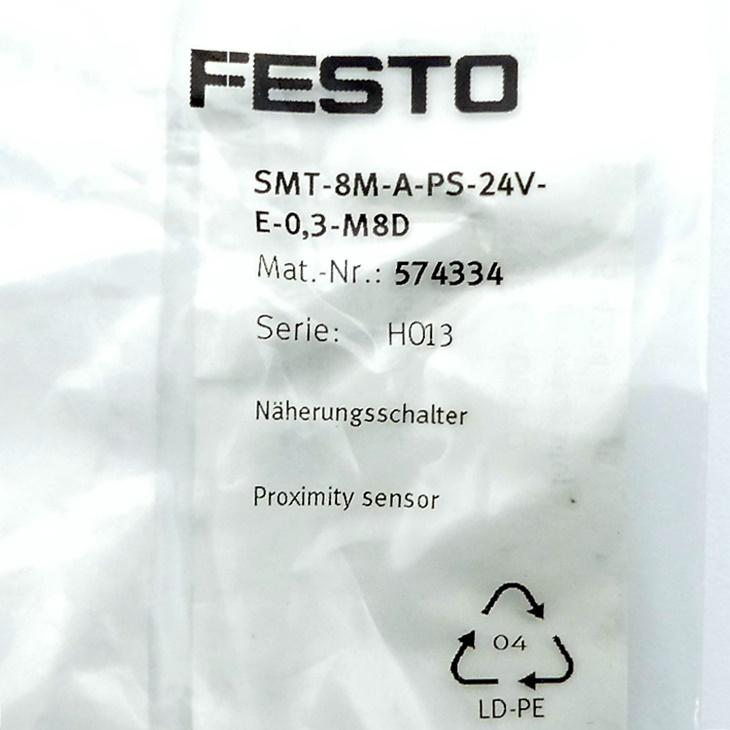 Produktfoto 2 von FESTO 2 Stück Näherungsschalter SMT-8M-A-PS-24V-E-0,3-M8D