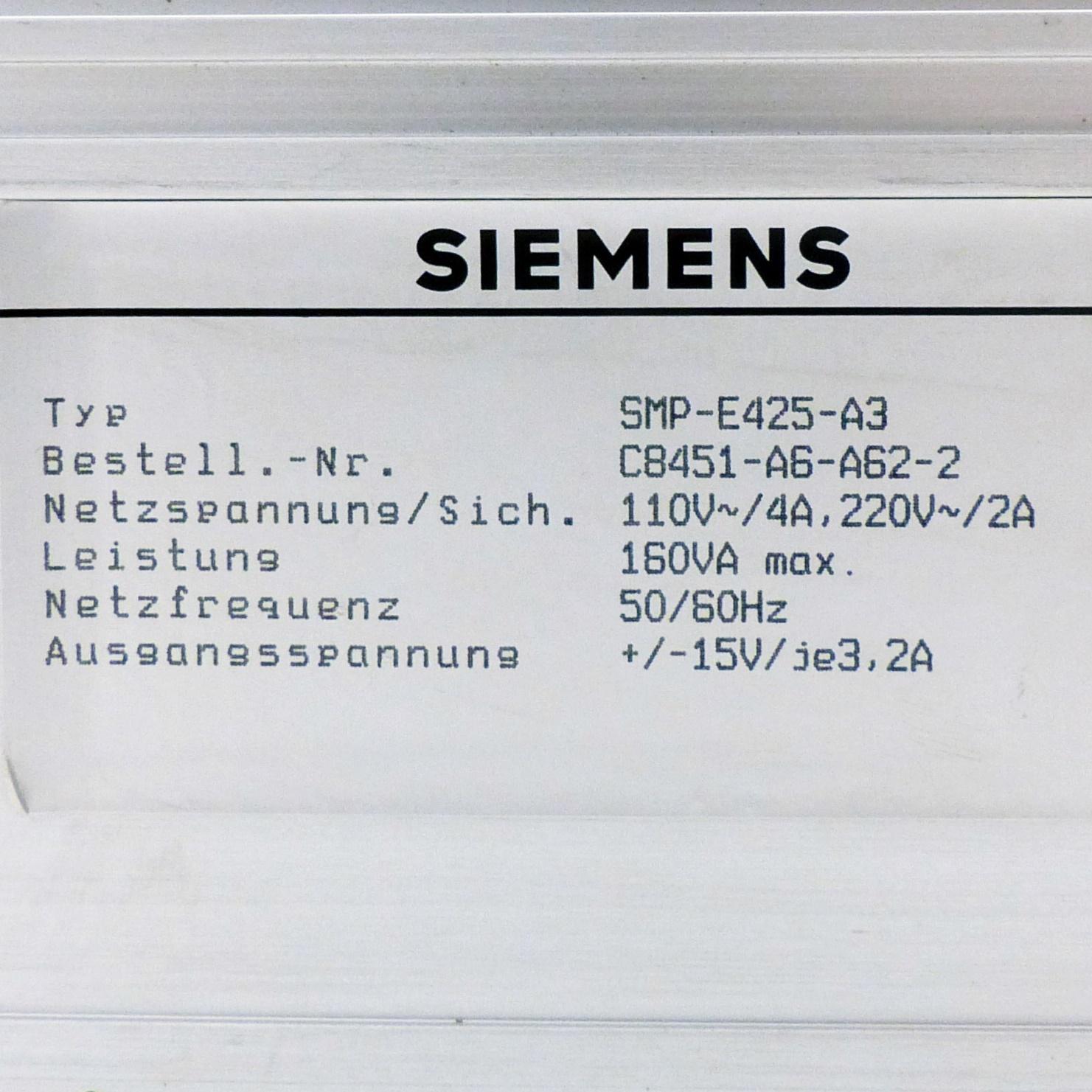 Produktfoto 2 von SIEMENS Netzgerät SMP-E425-A3