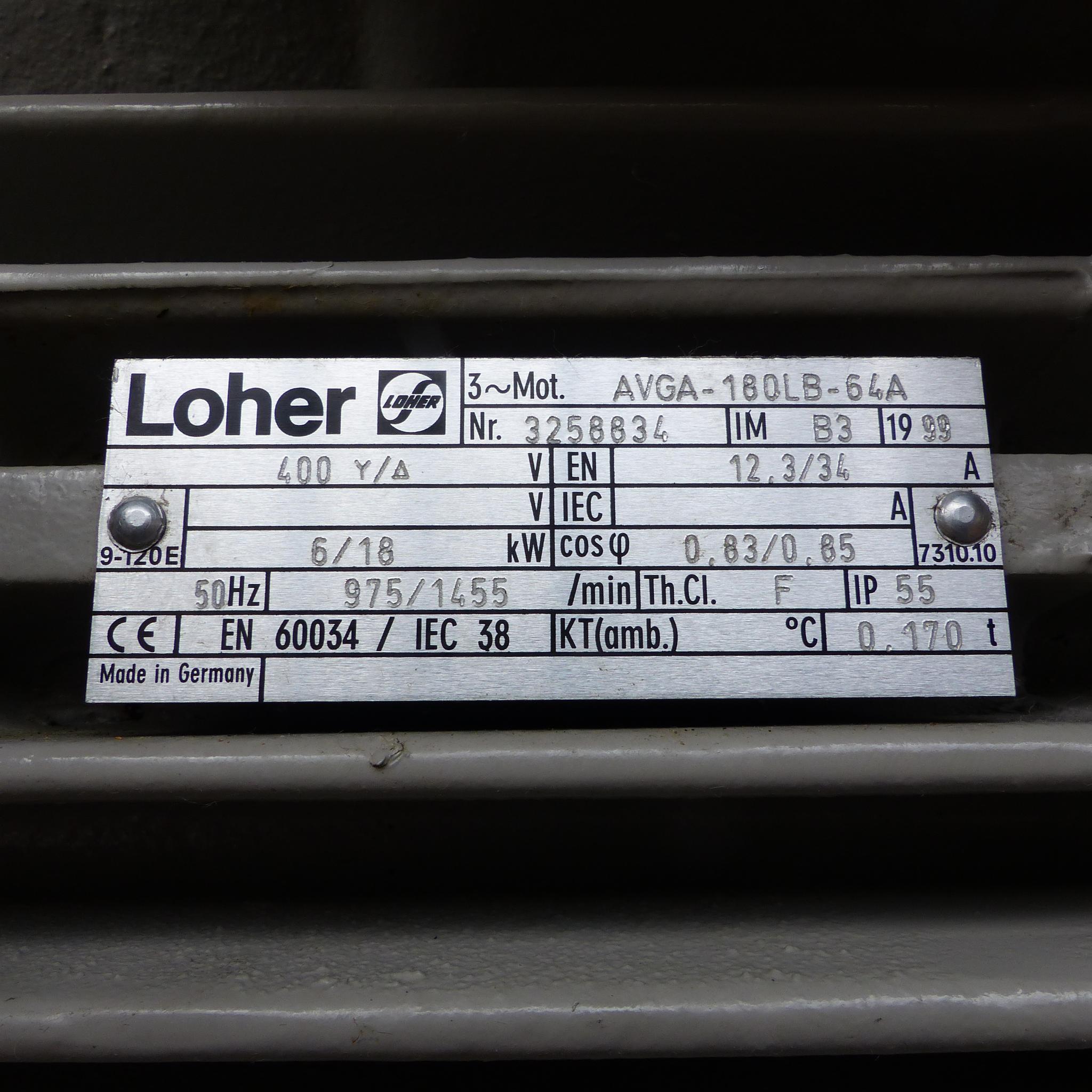 Produktfoto 2 von LOHER Drehstrommotor AVGA-180LB-64A