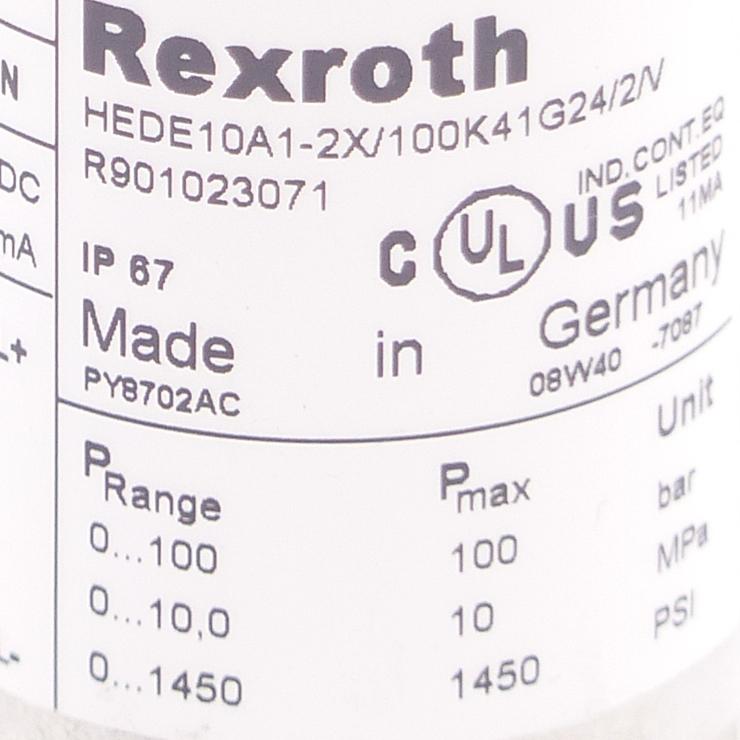 Produktfoto 2 von REXROTH Druckschalter HEDE10A1-2X/100K41G24/2V