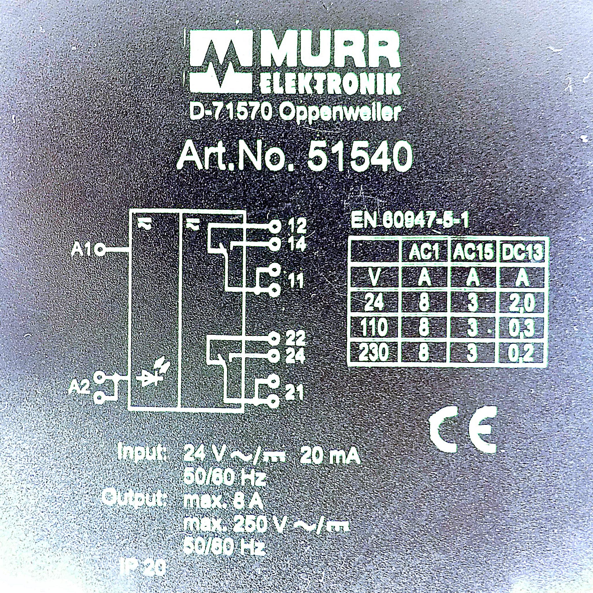 Produktfoto 2 von MURRELEKTRONIK Ausgangsrelais RM 12/24