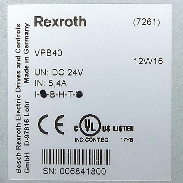 Produktfoto 2 von REXROTH IndraControl VPB40