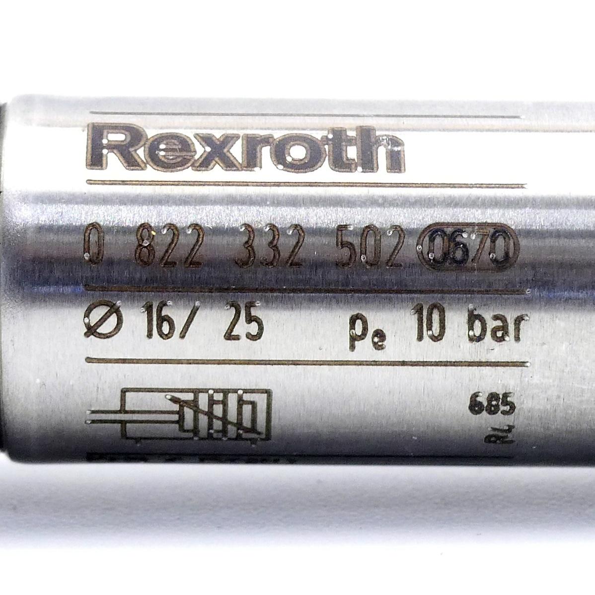 Produktfoto 2 von REXROTH Rundzylinder 0 822 332 502