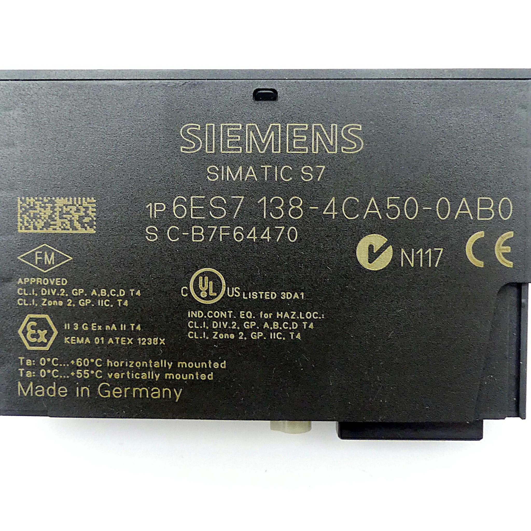 Produktfoto 2 von SIEMENS Elektronikmodul 6ES7 138-4CA50-0AB0