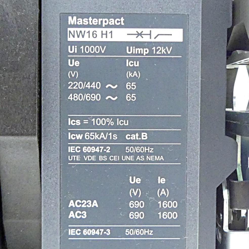 Produktfoto 2 von SCHNEIDER ELECTRIC Grundschalter MasterPact NW 1600A