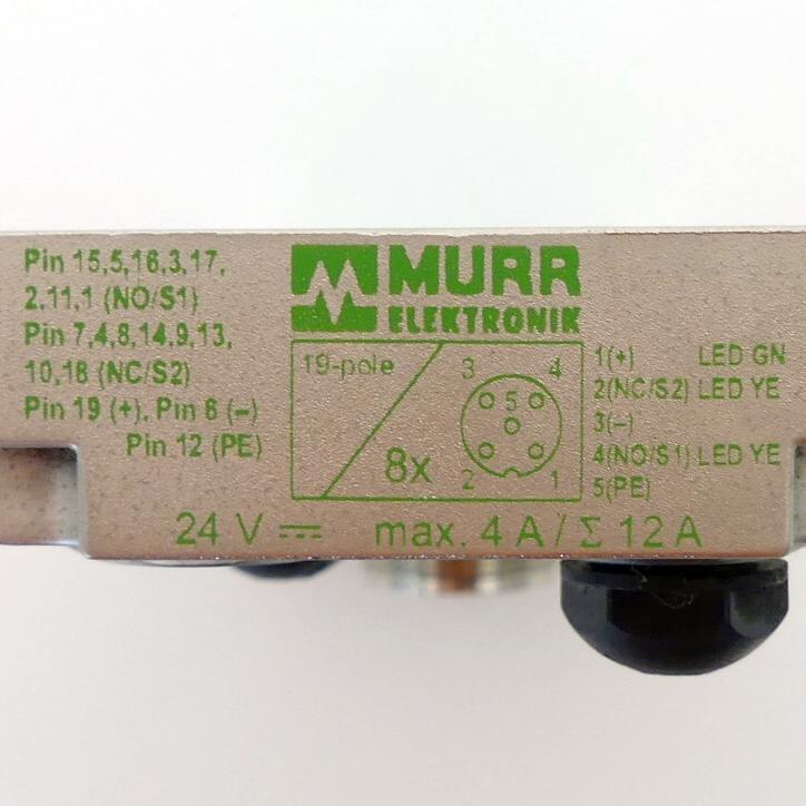 Produktfoto 2 von MURRELEKTRONIK Verteiler MVP-Metall, 8xM12, 5pol, Steck. M23 19pol.