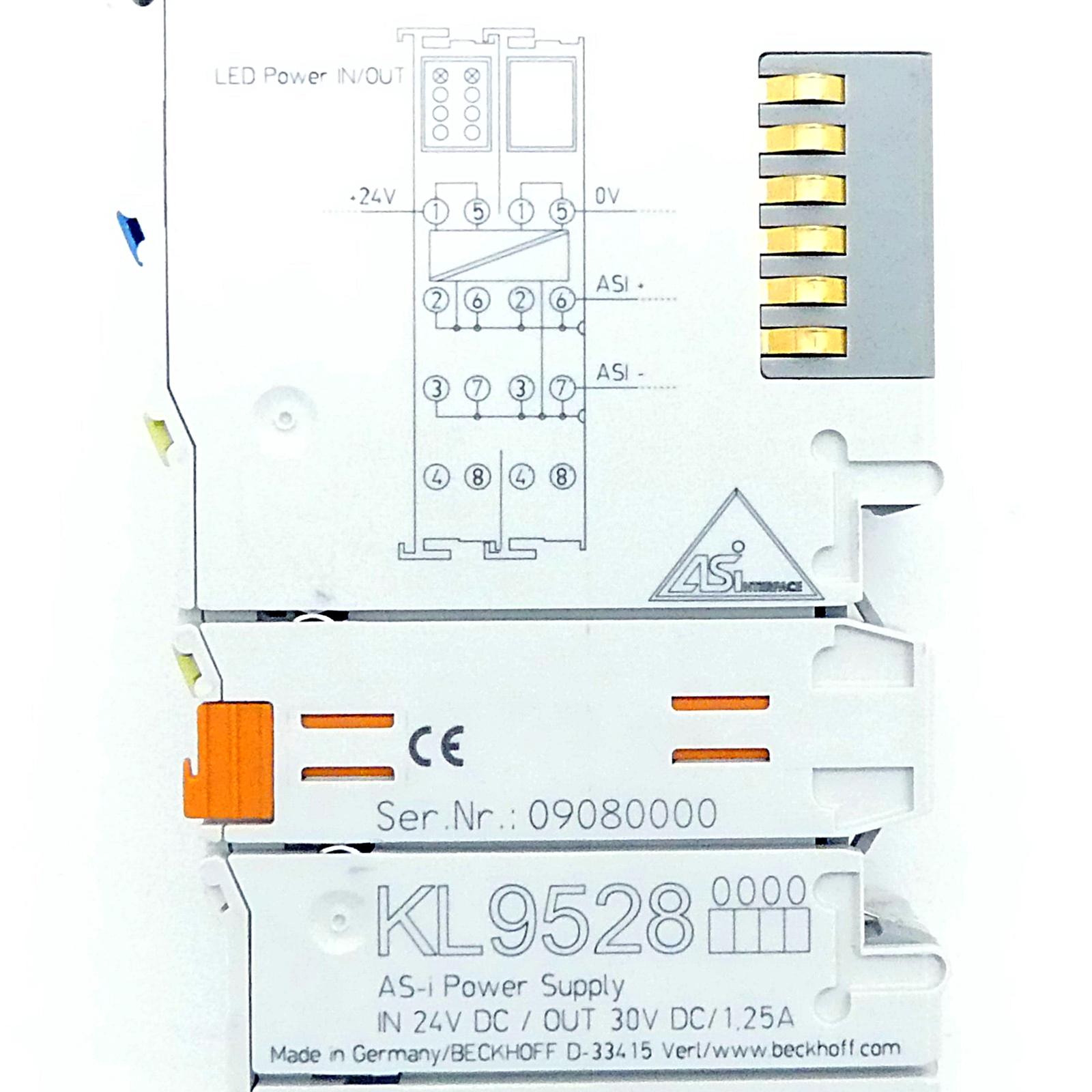 Produktfoto 2 von BECKHOFF AS-Interface-Netzteilklemme