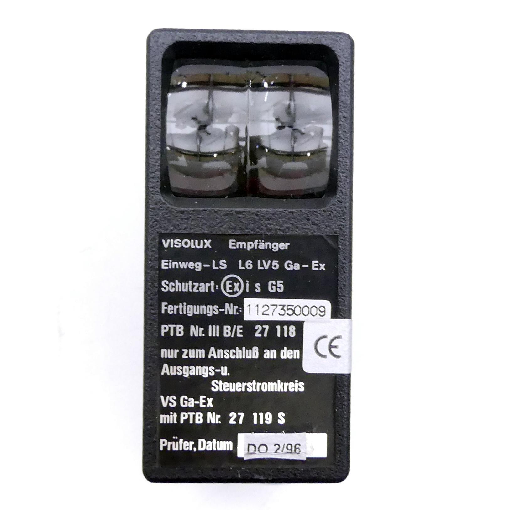 Produktfoto 2 von VISOLUX Einweg Lichtschranke L 6/LV5-GA-EX