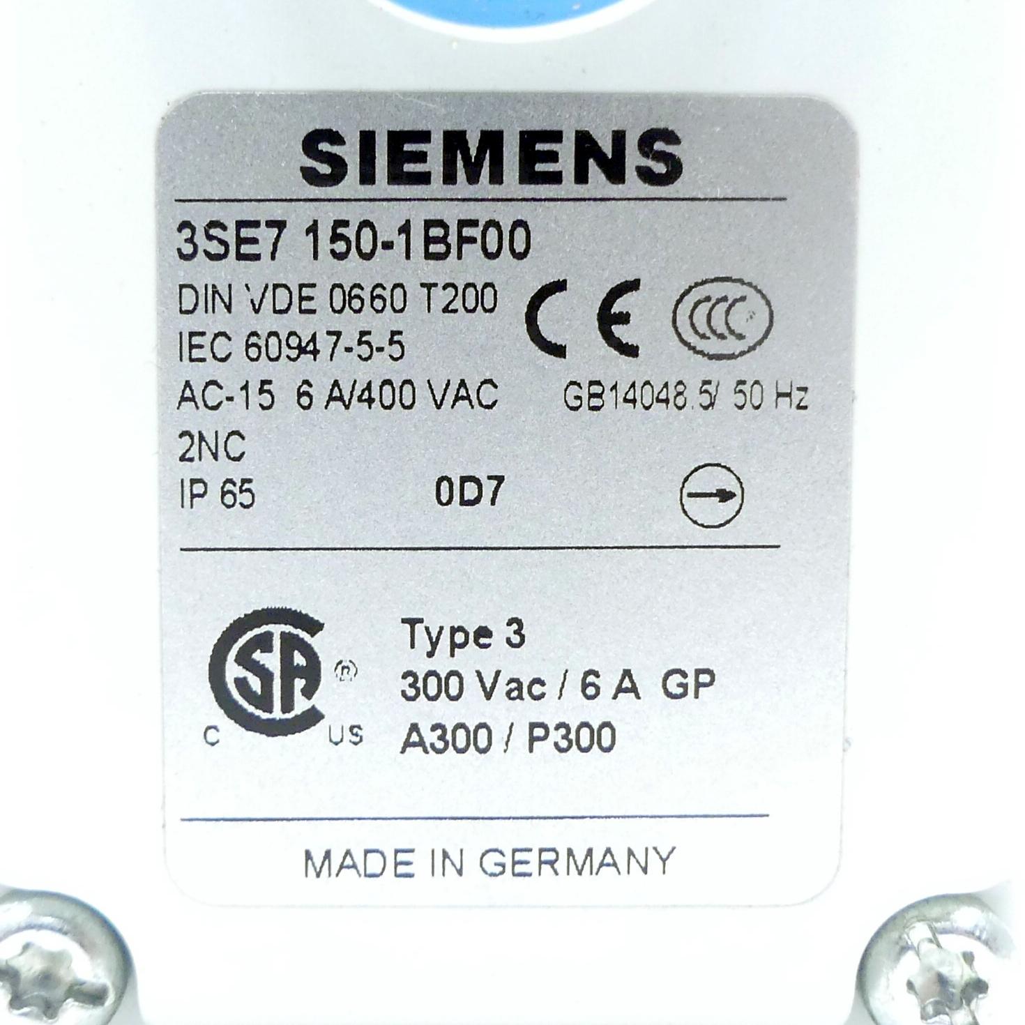 Produktfoto 2 von SIEMENS Seilzugschalter