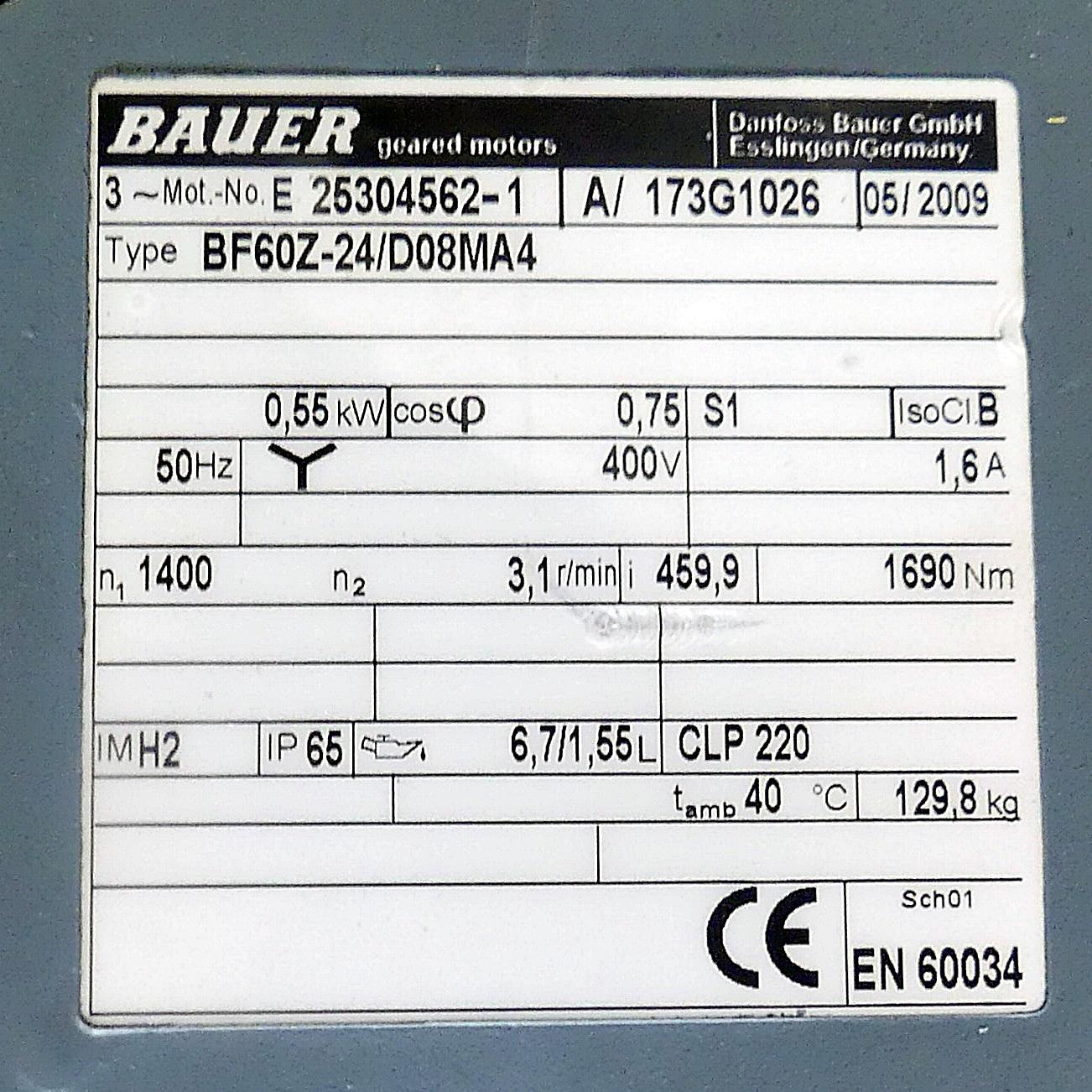 Produktfoto 2 von BAUER Flachgetriebemotor