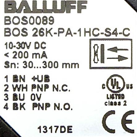 Produktfoto 2 von BALLUFF Lichttaster mit Hintergrundausblendung BOS0089