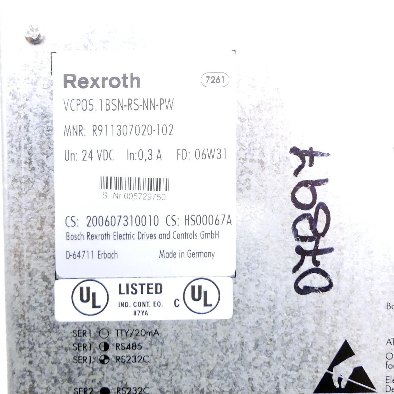 Produktfoto 2 von REXROTH Kleinbedienterminal VCP05.1BSN-RS-NN-PW