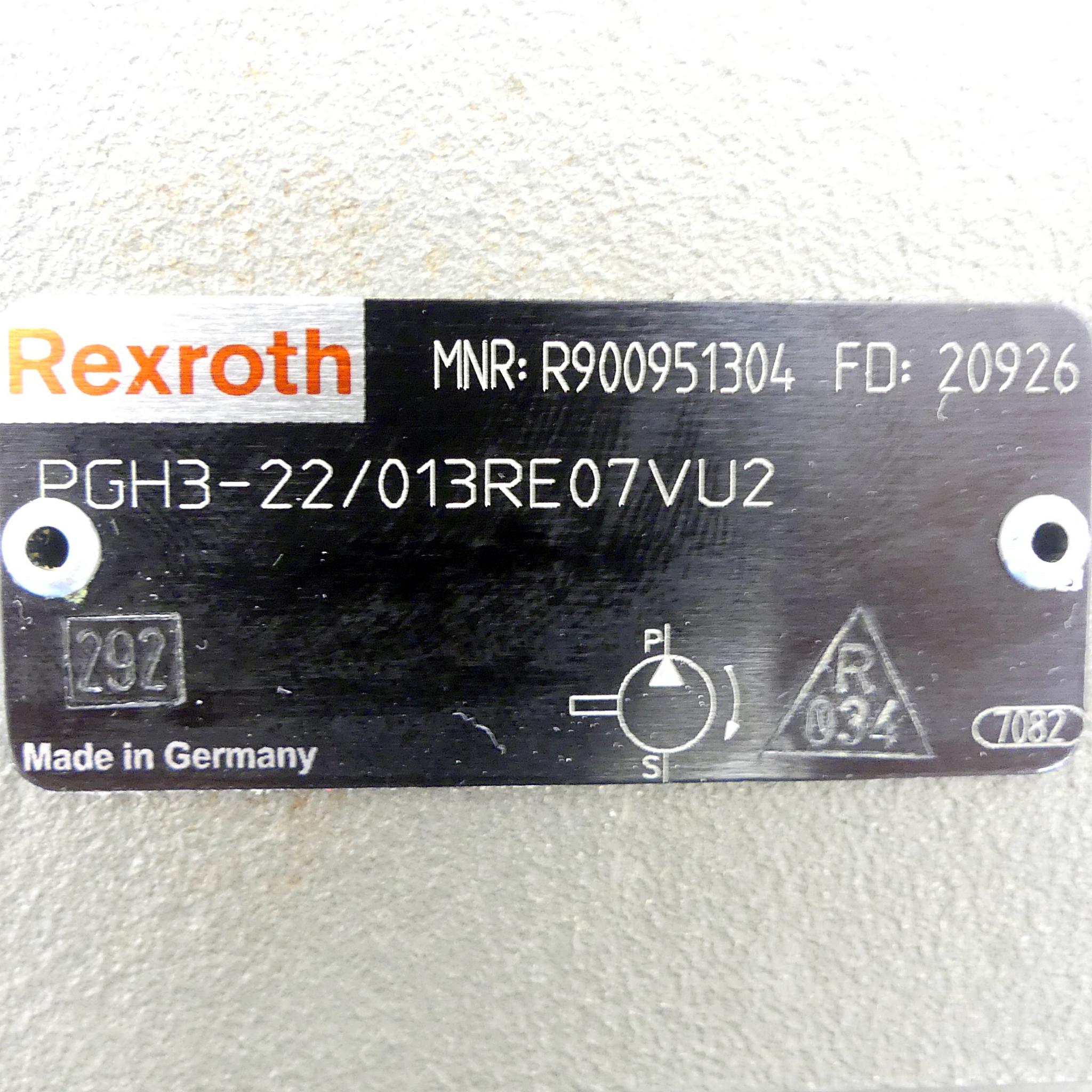 Produktfoto 2 von REXROTH Hydraulik Pumpe PGH3-22/013RE07VU2 + PGH3-22/013RR07VU2