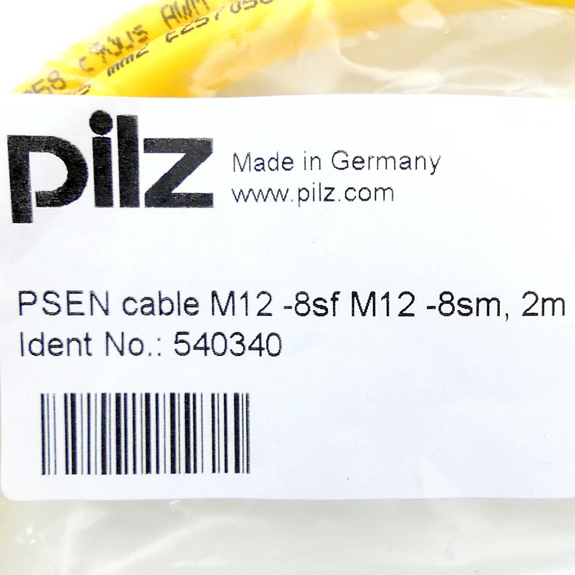 Produktfoto 2 von PILZ PSENcable M12-8sf M12-8sm, 2m