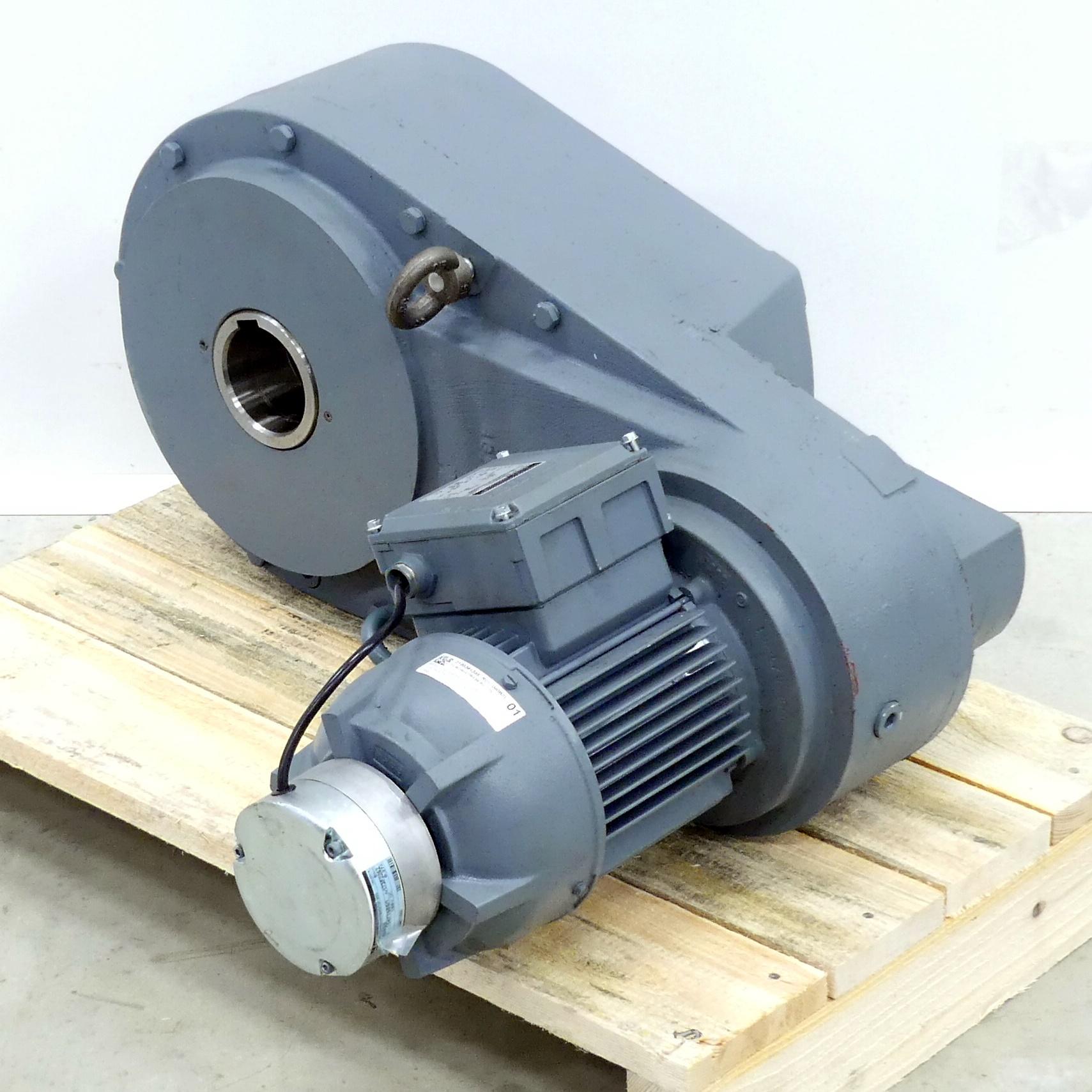 BAUER Flachgetriebemotor mit Bremse