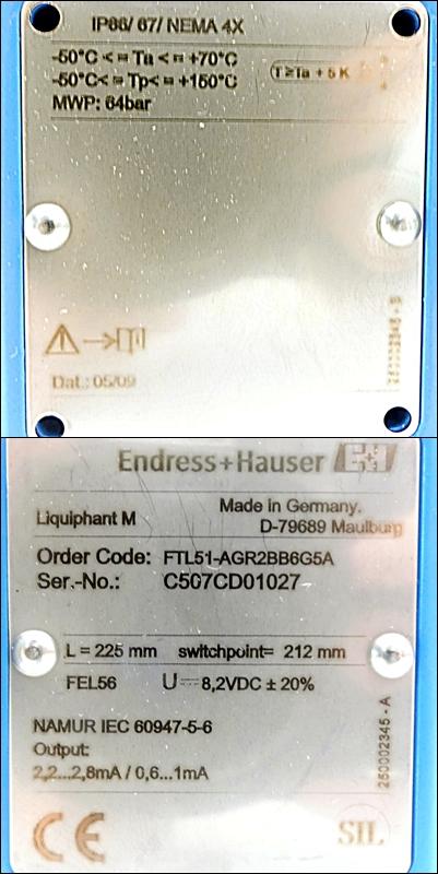 Produktfoto 2 von ENDRESS+HAUSER Grenzschalter FTL51-AGR2BB6G5A