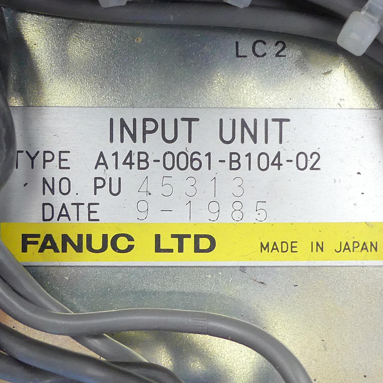 Produktfoto 2 von FANUC Input Einheit A14B-0061-B104-02