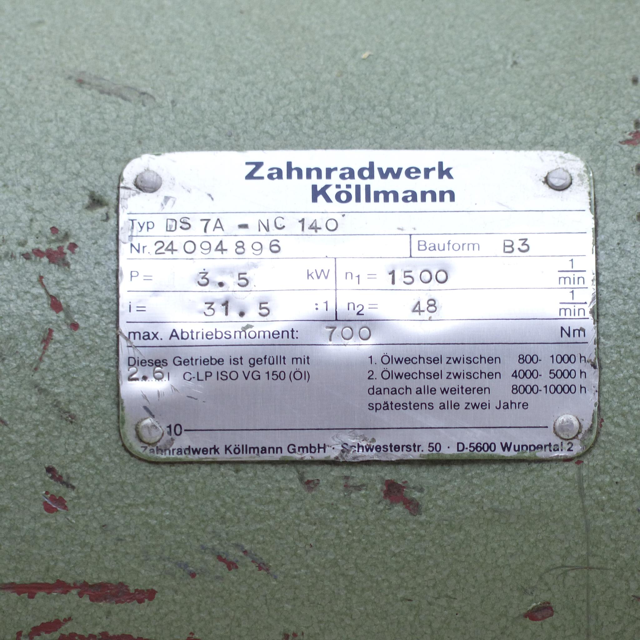 Produktfoto 2 von ZAHNRADWERK KöLLMANN Getriebe