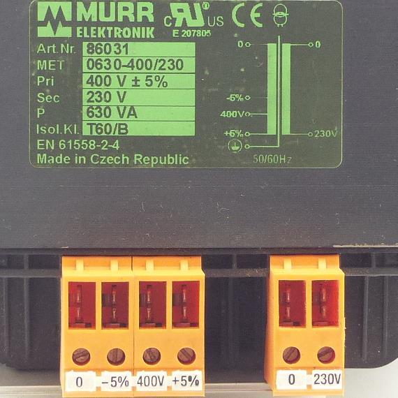 Produktfoto 2 von MURRELEKTRONIK Trenntransformator 86031