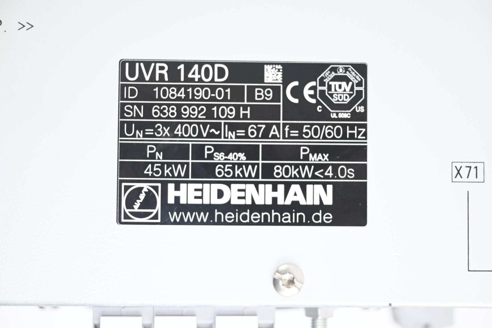 Produktfoto 3 von Heidenhain Umrichter-Versorgungseinheit UVR 140D ( 1084190-01 )