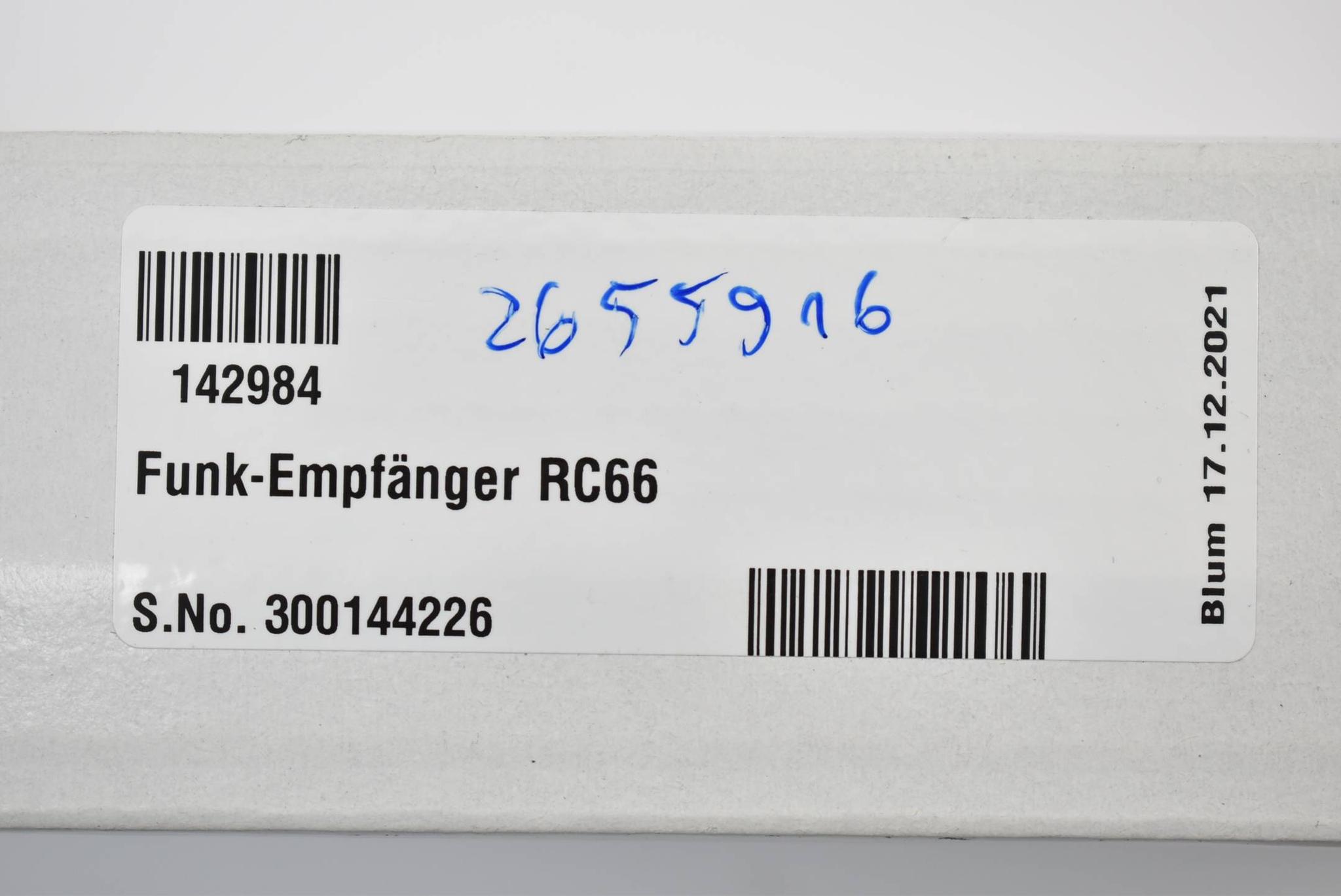 Produktfoto 2 von Blum Funk-Empfänger RC66 142984