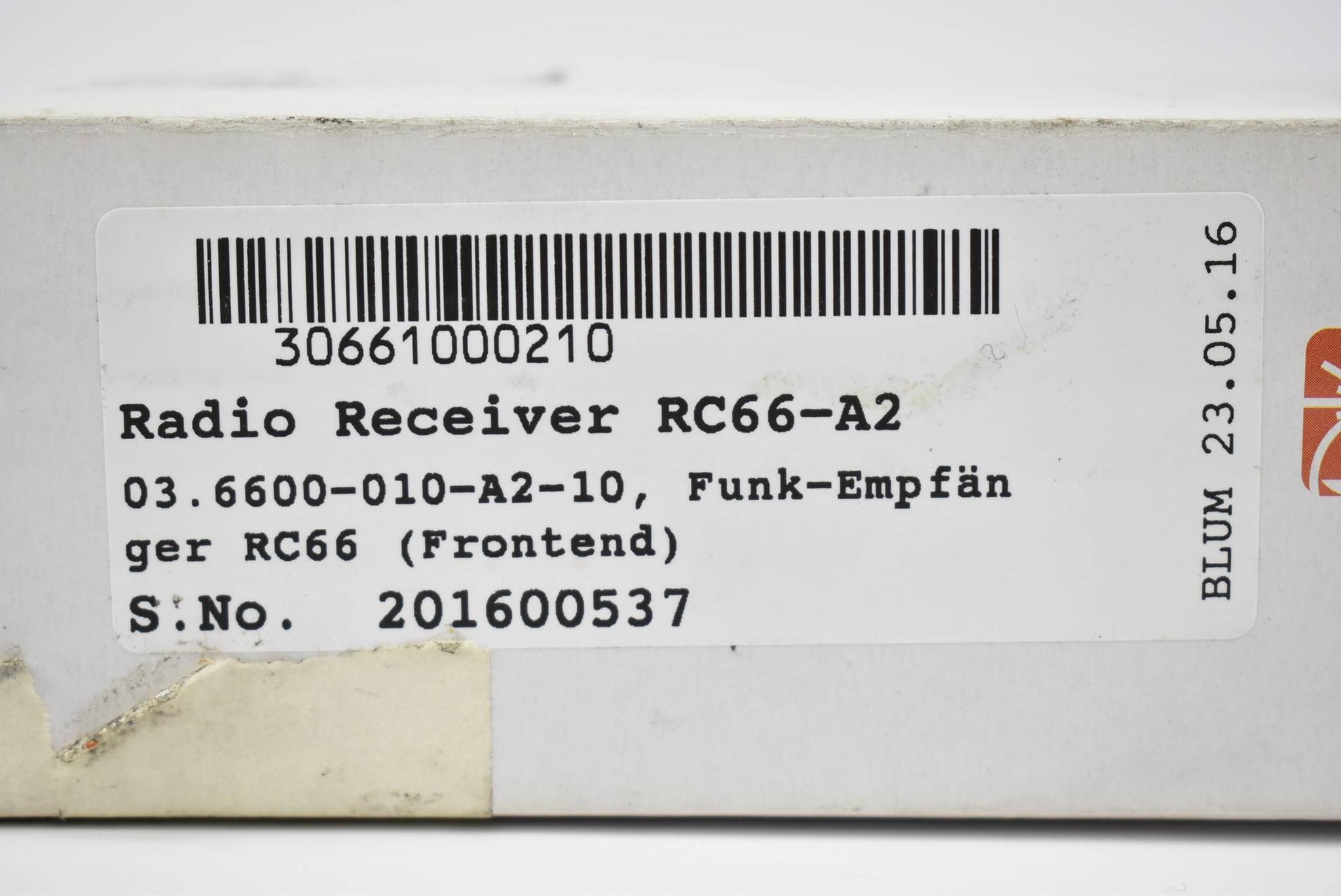 Produktfoto 2 von Blum Radio Receiver RC66-A2 ( 03.6600-010-A2-10 )