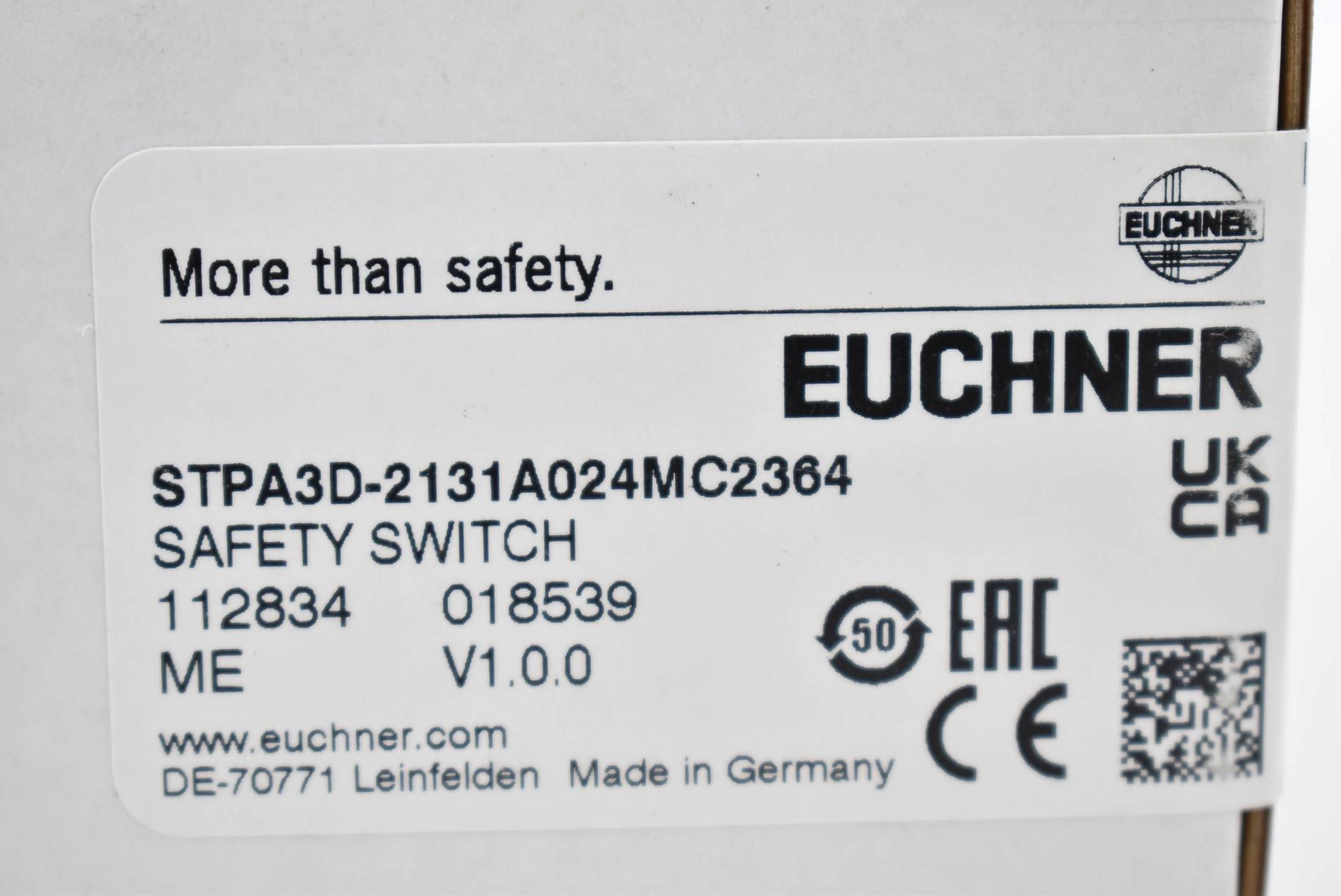 Produktfoto 1 von Euchner Safety switch STPA3D-2131A024MC2364 ( 112834 ) V1.0.0