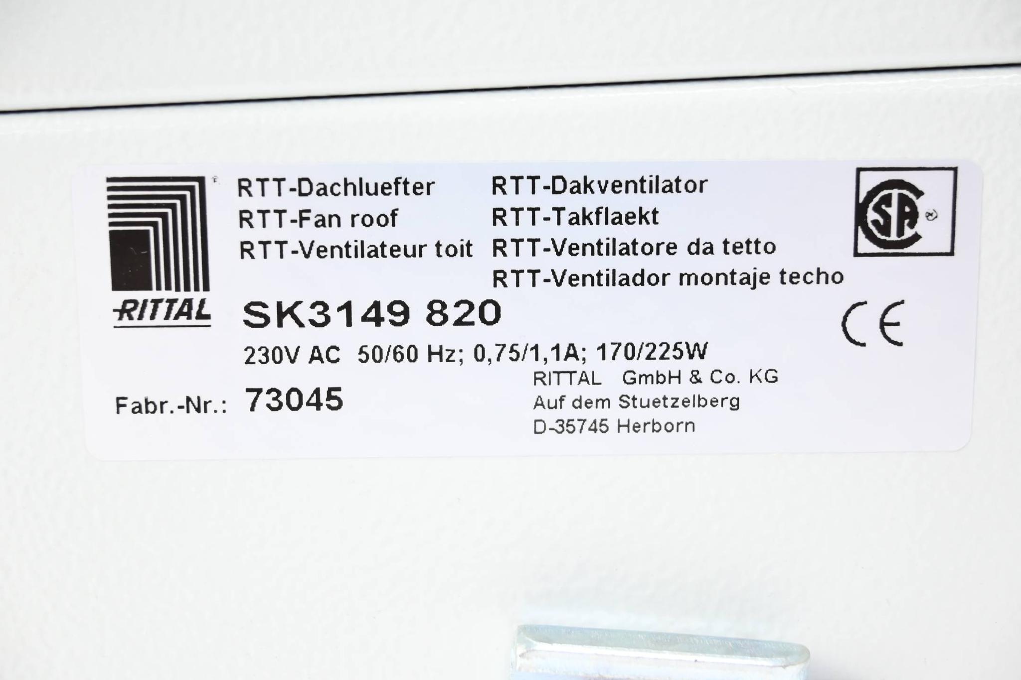 Produktfoto 2 von Rittal RTT-Dachlüfter SK3149 820 ( SK 3149.820 )