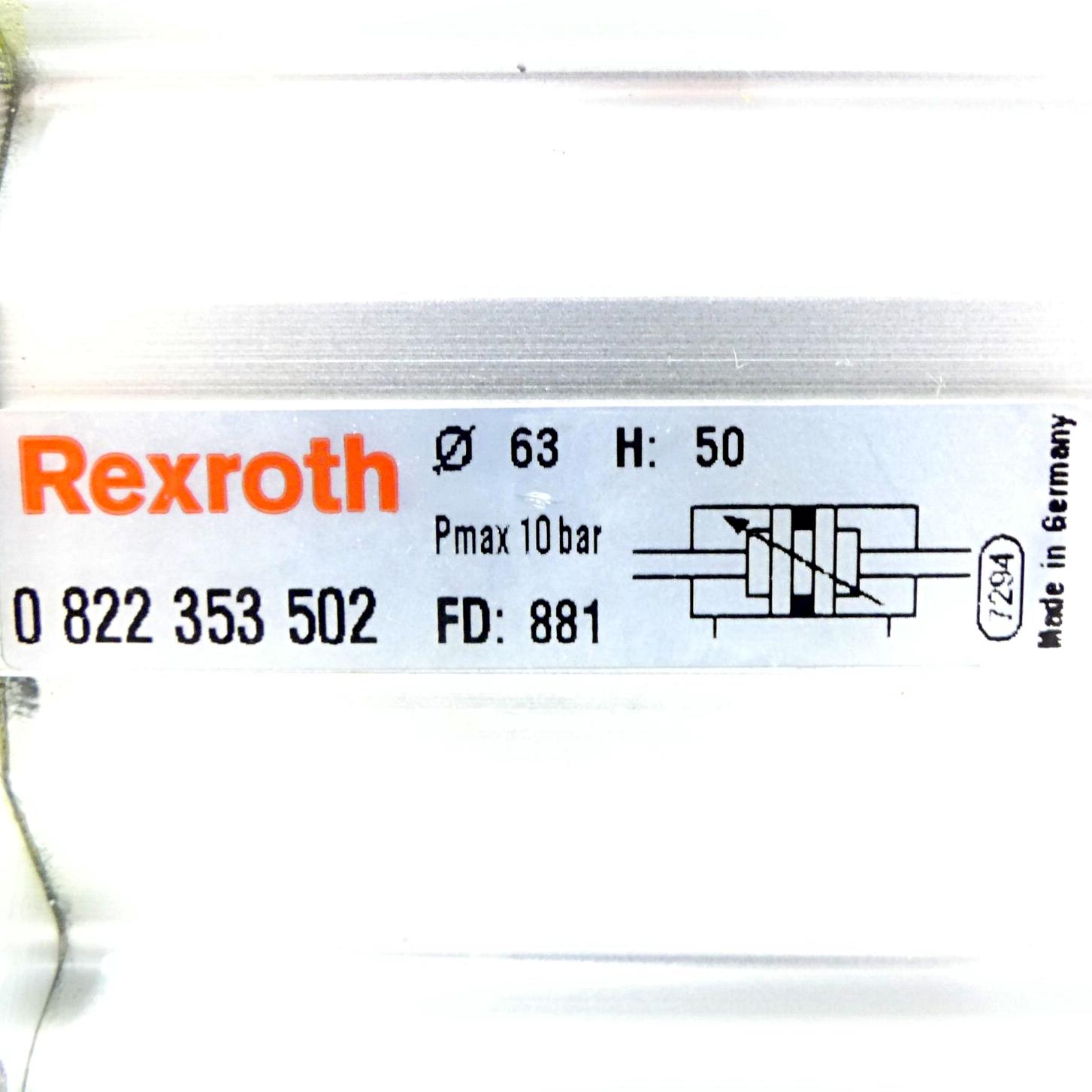 Produktfoto 3 von REXROTH Pneumatikzylinder 0 822 353 502