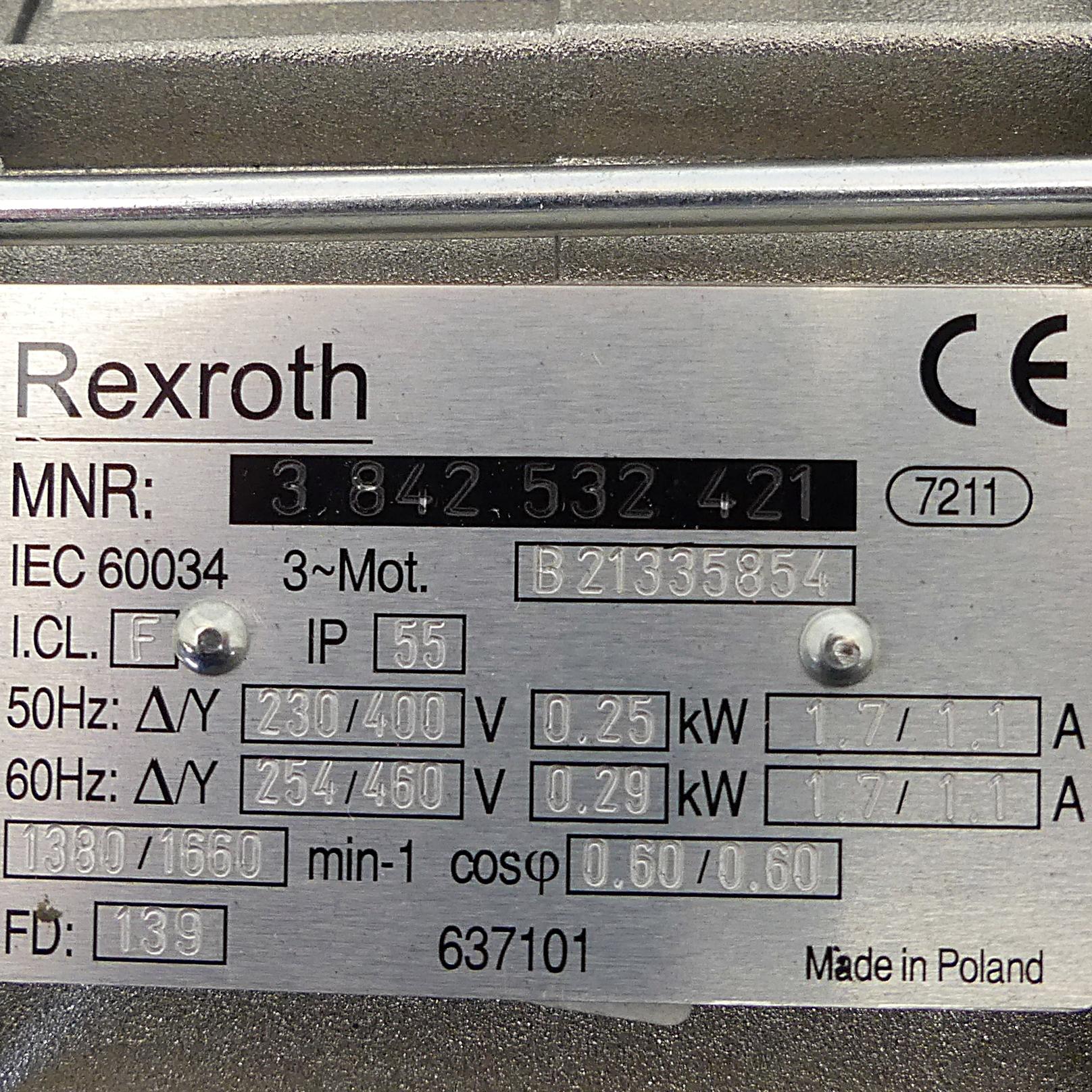 Produktfoto 2 von REXROTH Drehstrommotor