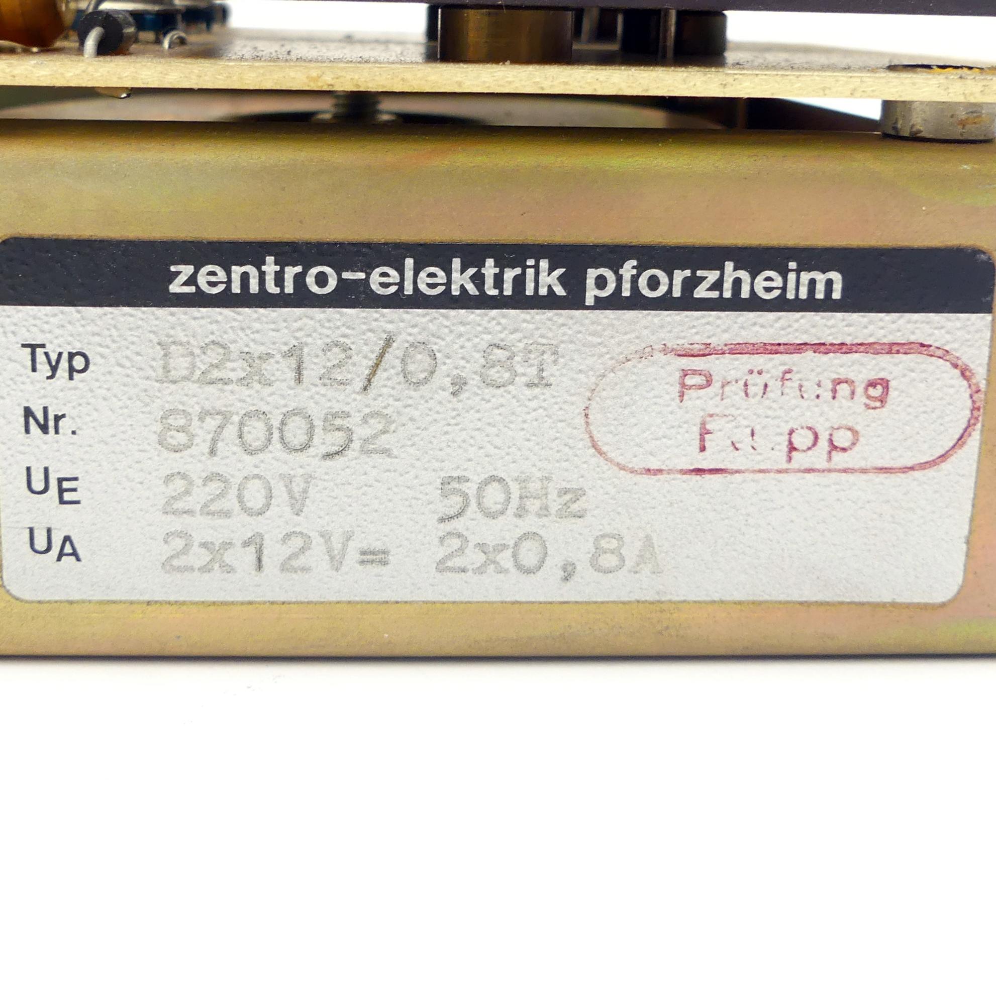 Produktfoto 2 von ZENTRO-ELEKTRIK Netzgerät D2x12/0,81