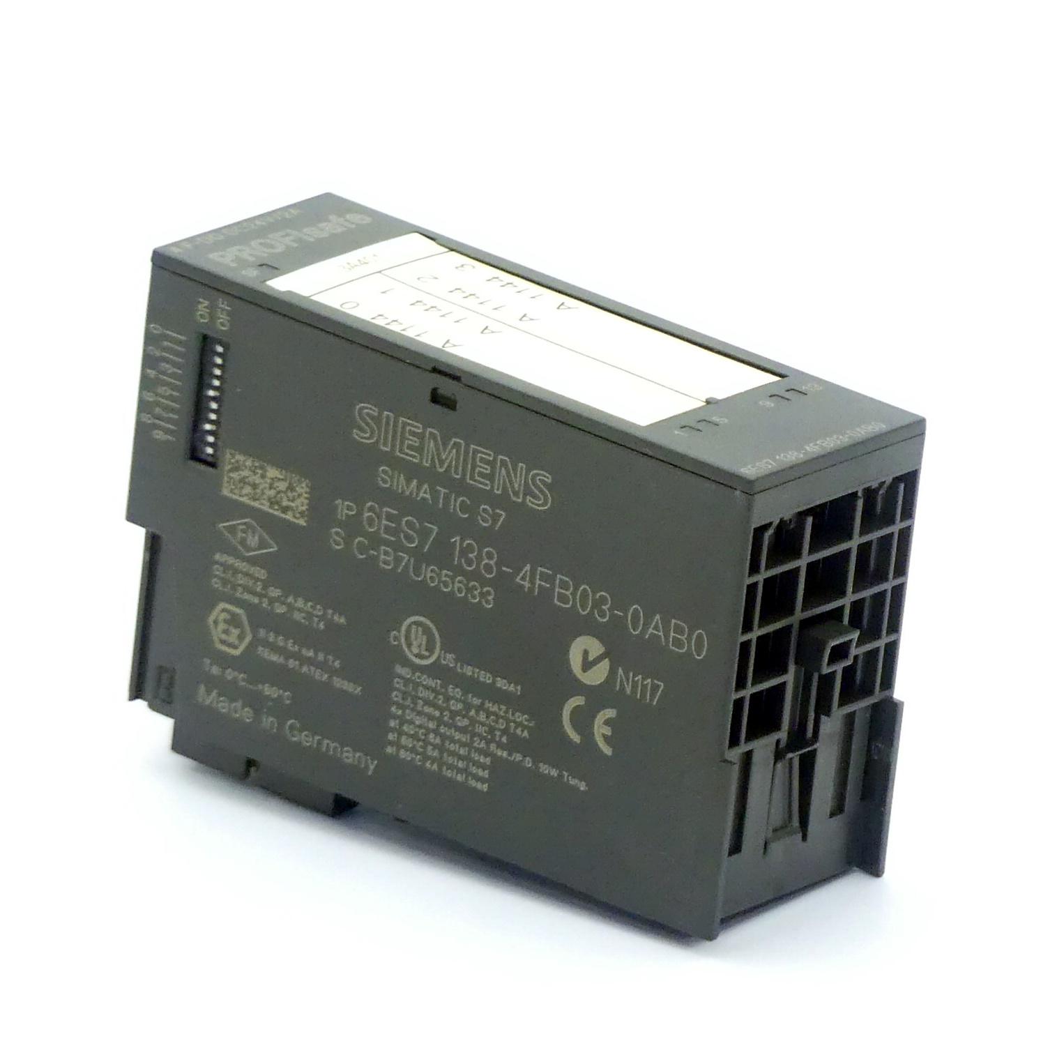 Produktfoto 1 von SIEMENS Elektronikmodul 6ES7 138-4FB03-0AB0