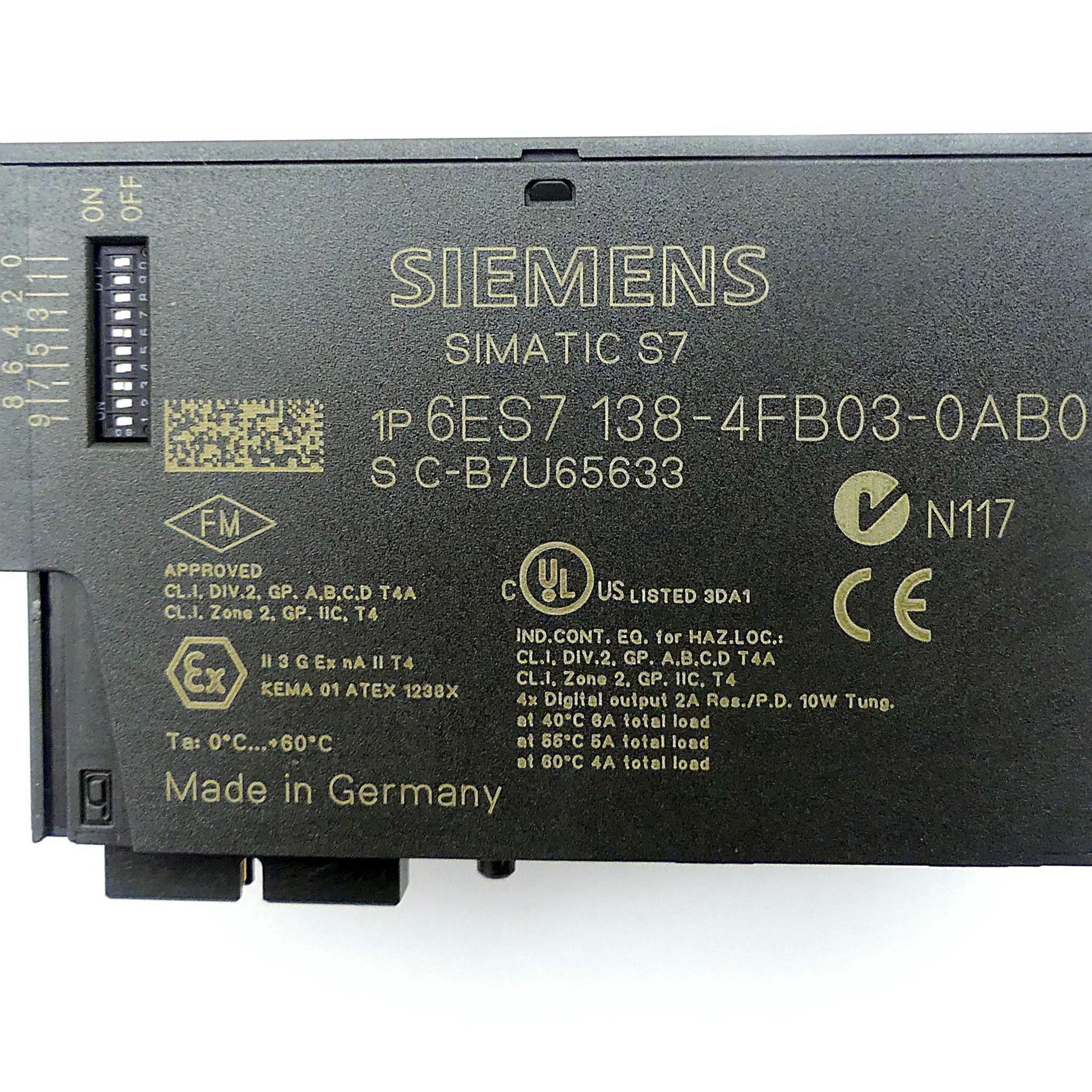 Produktfoto 2 von SIEMENS Elektronikmodul 6ES7 138-4FB03-0AB0