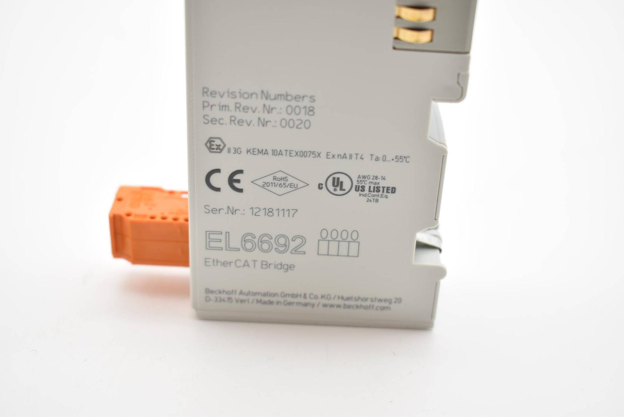 Produktfoto 3 von Beckhoff EtherCAT Bridge EL6692 ( EL 6692 )