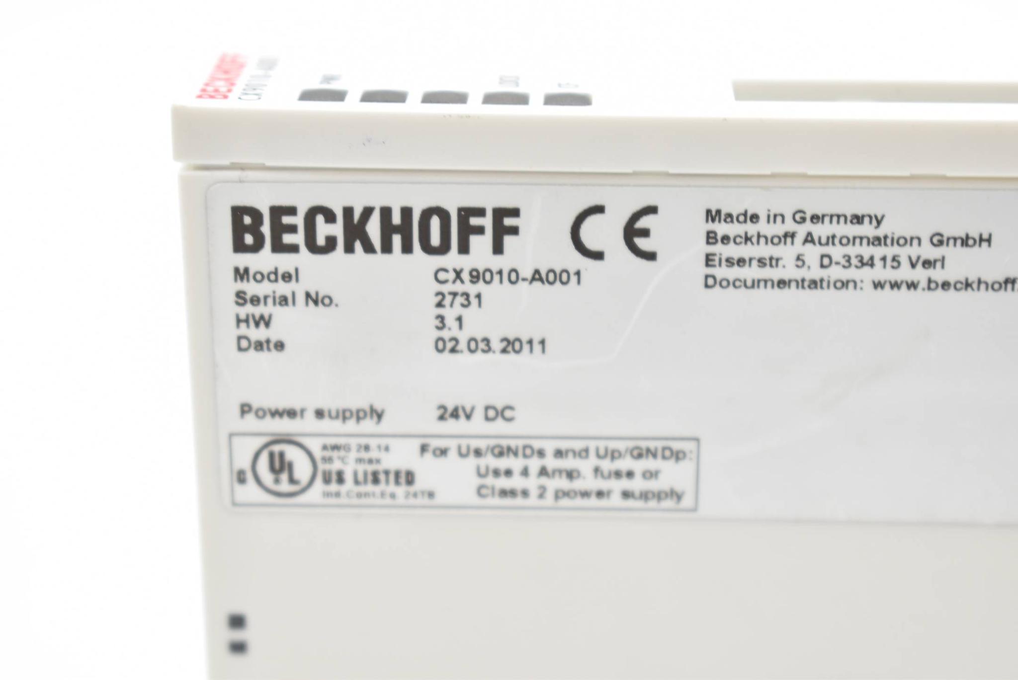 Produktfoto 1 von Beckhoff CX9010-A001