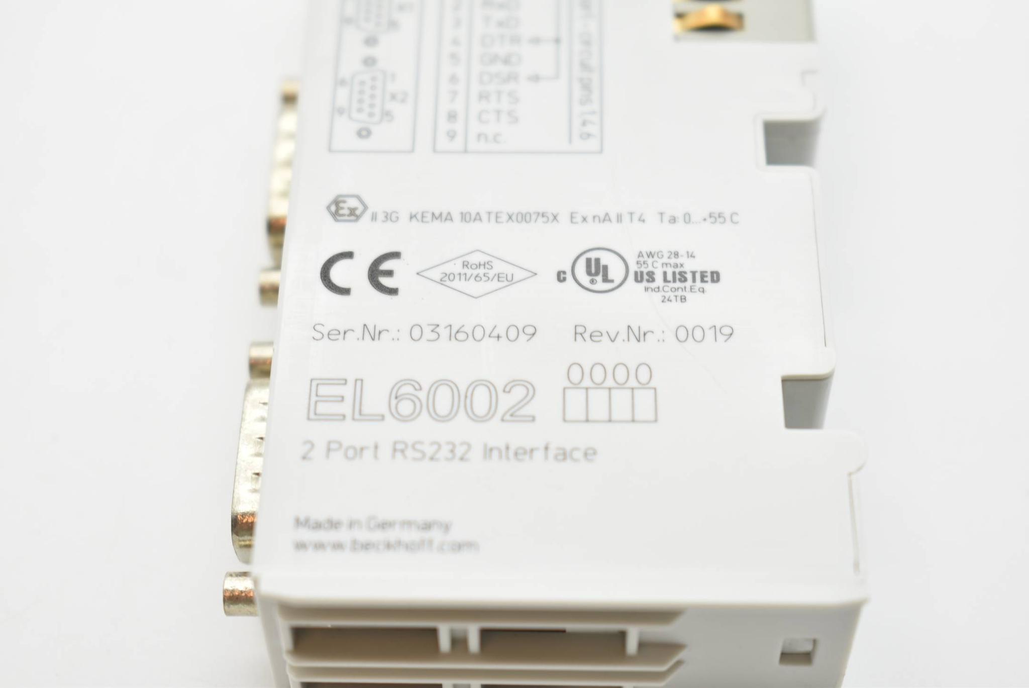 Produktfoto 4 von Beckhoff 2-Port RS232 Input EL6002 ( EL 6002 )