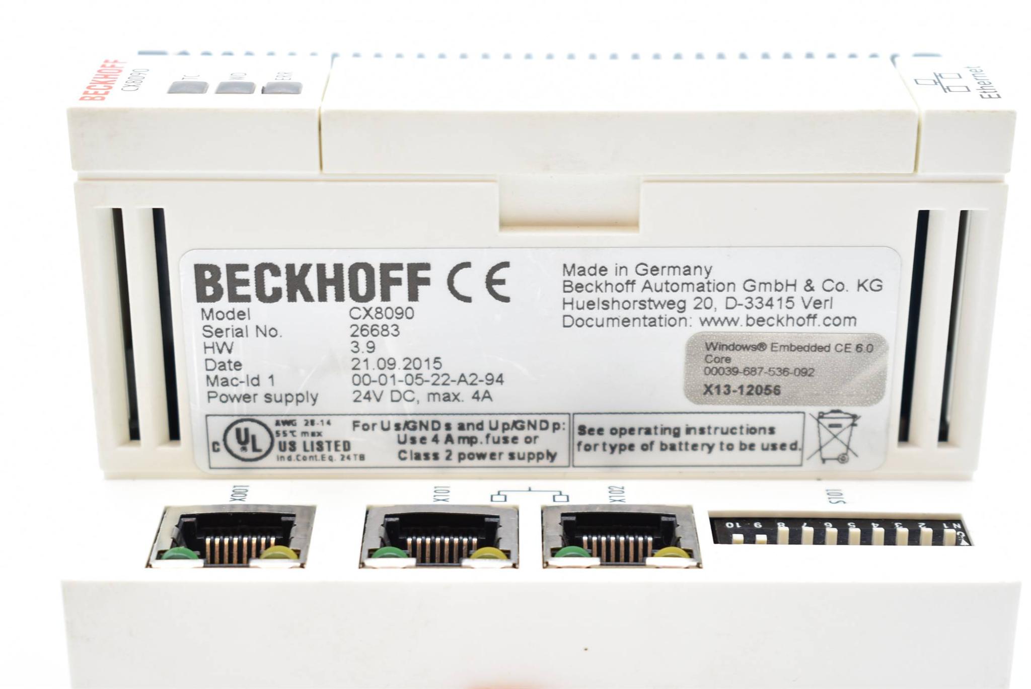 Produktfoto 3 von Beckhoff Ethernet-Embedded-PC CX8090 ( CX 8090 )