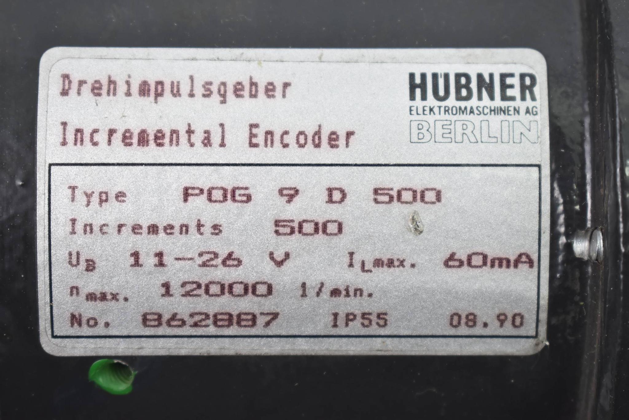 Produktfoto 3 von Hübner Drehimpulsgeber POG 9 D 500 ( 11-26V 60mA 12000 1/min. )