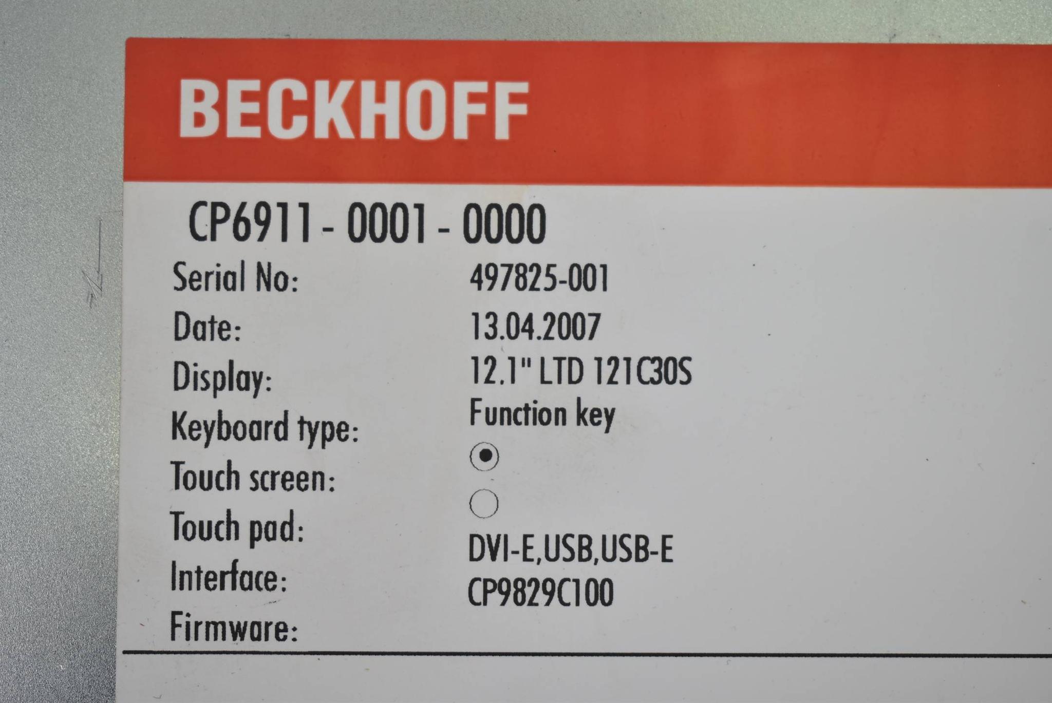 Produktfoto 3 von Beckhoff Economy-Einbau-Control-Panel CP6911-0001-0000 ( 12.1" LTD 121C30S )