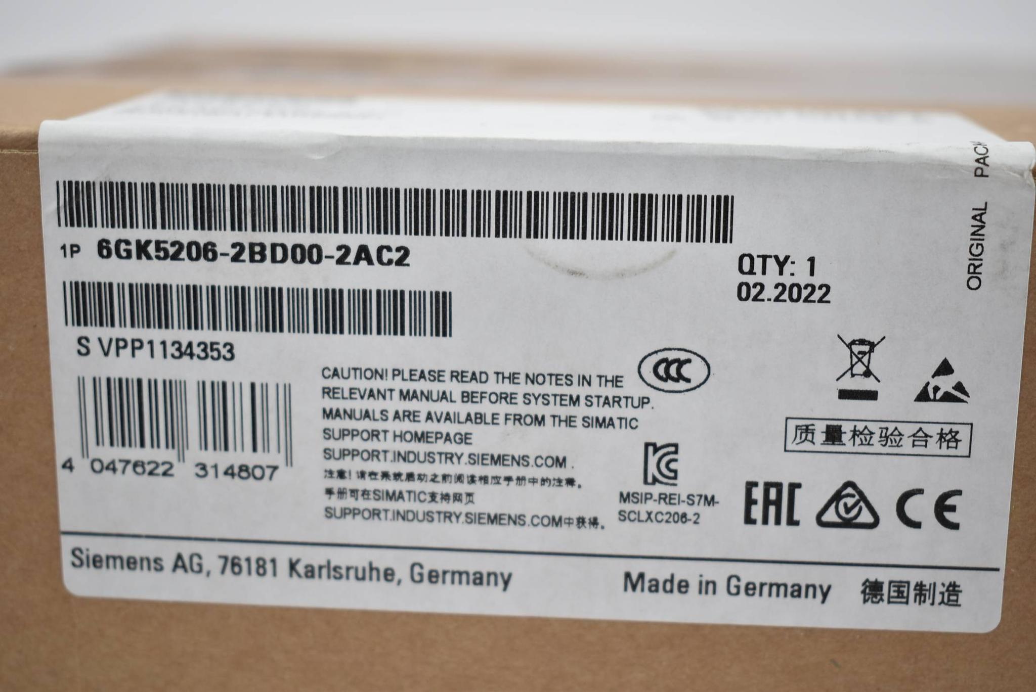 Produktfoto 1 von Siemens simatic NET SCALANCE X 6GK5206-2BD00-2AC2 ( 6GK5 206-2BD00-2AC2 ) E3