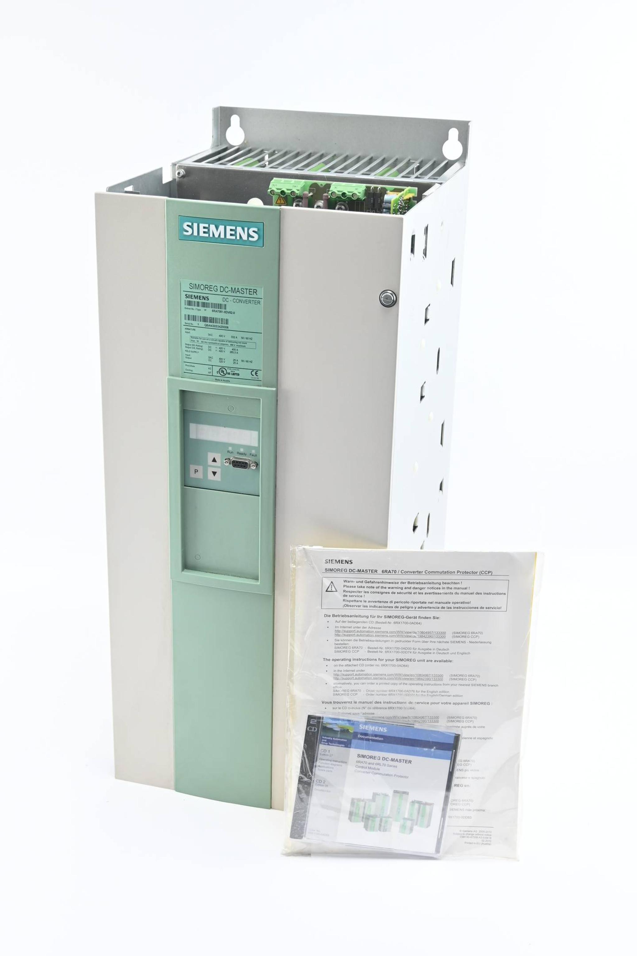 Produktfoto 1 von Siemens Simoreg DC-Master DC-Converter 6RA7081-6DV62-0 ( 6RA7 081-6DV62-0 )A3