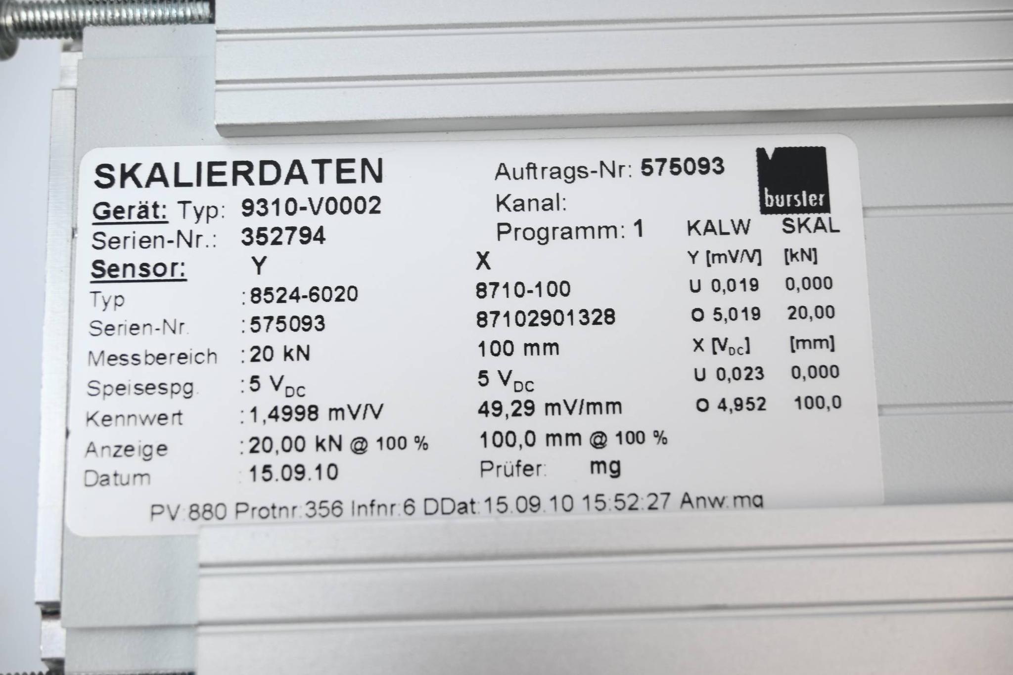 Produktfoto 4 von Burster Digiforce 9310 Process Controller ( 9310-V0002 )