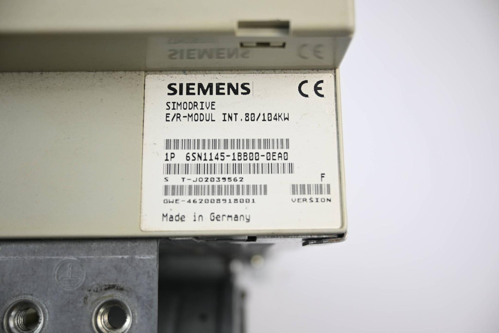 Produktfoto 5 von Siemens Simodrive 611 E/R Modul 6SN1145-1BB00-0EA0 ( 6SN1 145-1BB00-0EA0 ) Ver.F