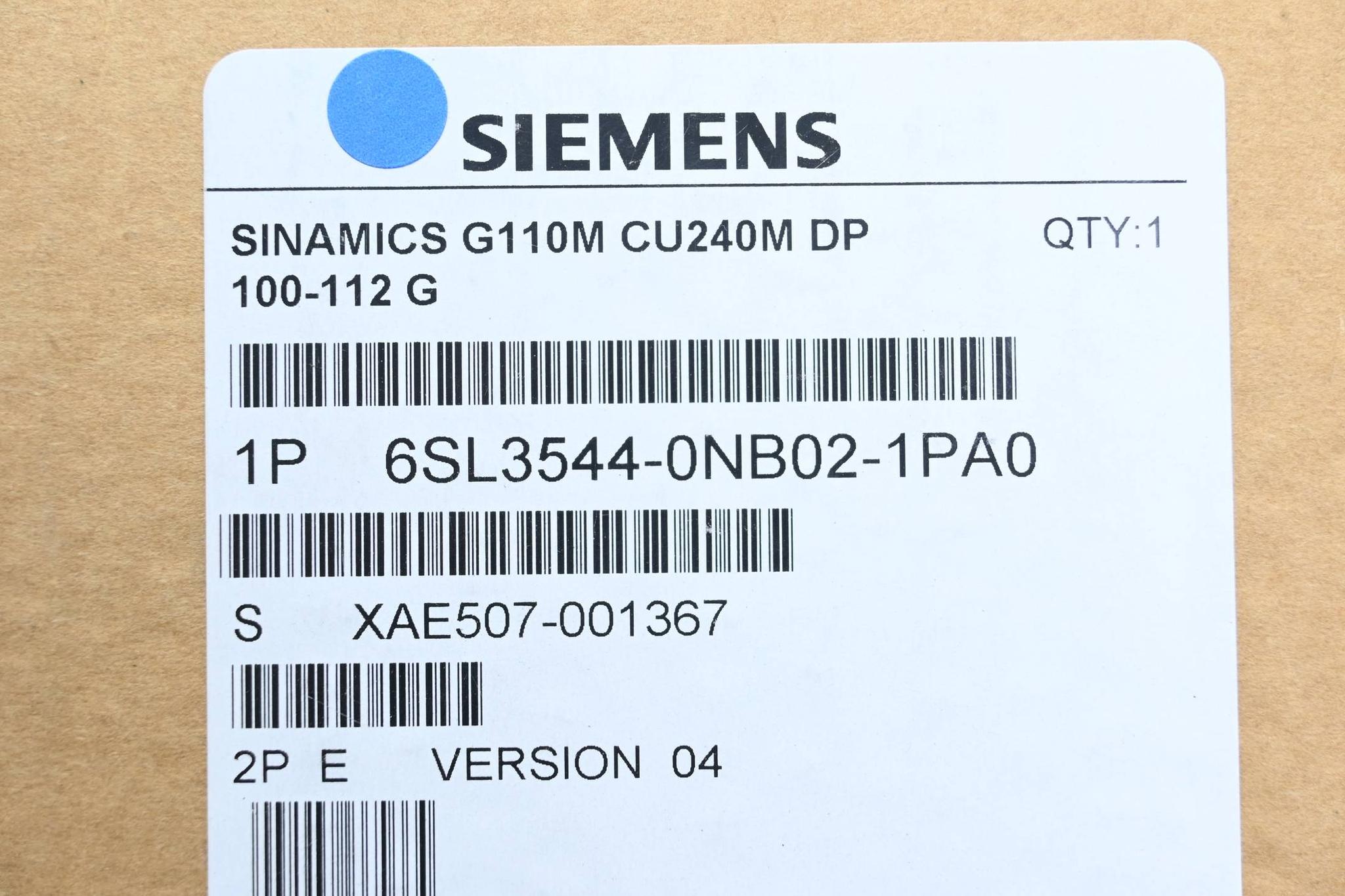 Produktfoto 5 von Siemens Sinamics G110M CU240M DP 6SL3544-0NB02-1PA0 ( 6SL3 544-0NB02-1PA0 )V.04