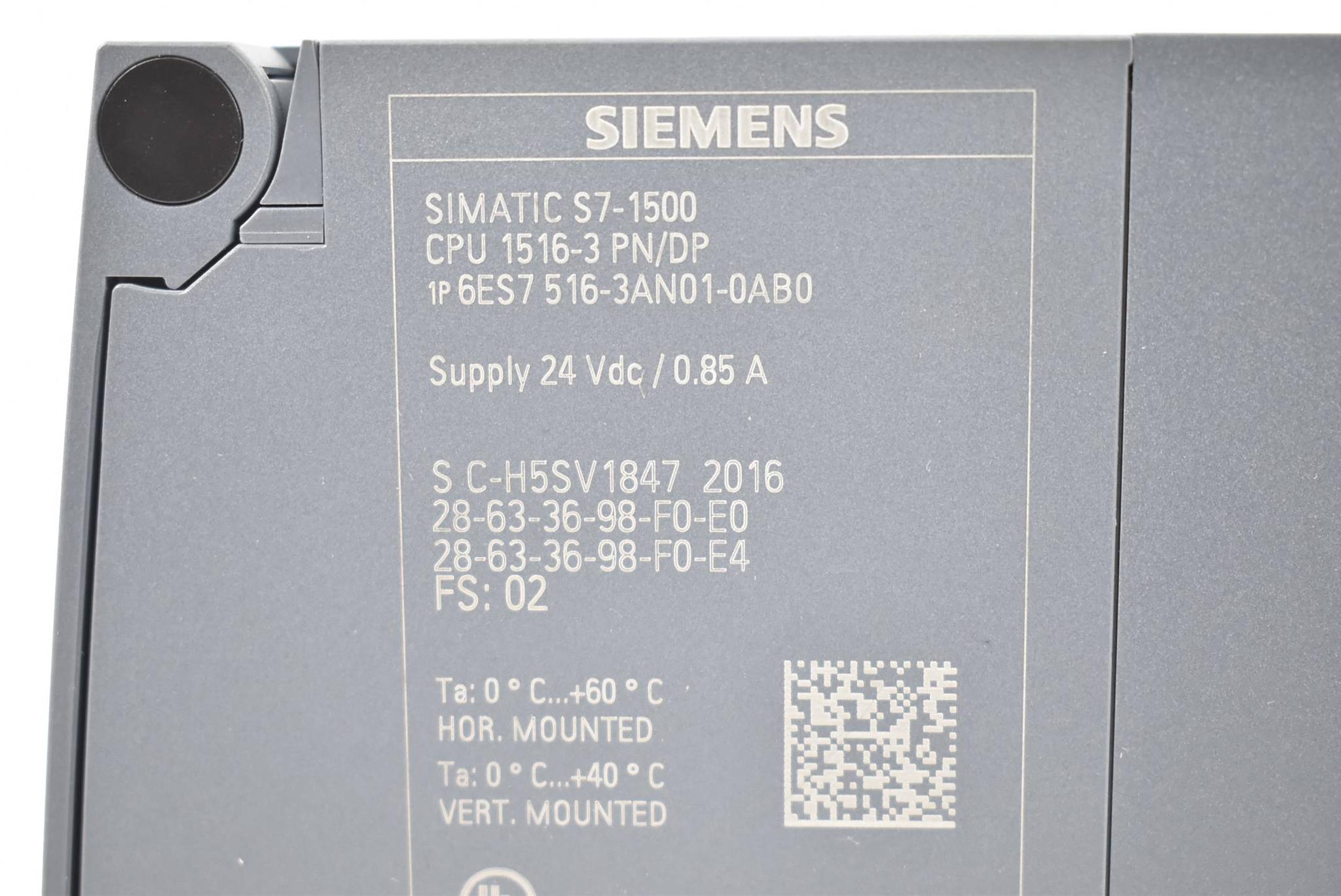 Produktfoto 3 von Siemens simatic S7-1500 CPU 6ES7 516-3AN01-0AB0 ( 6ES7516-3AN01-0AB0 ) E2