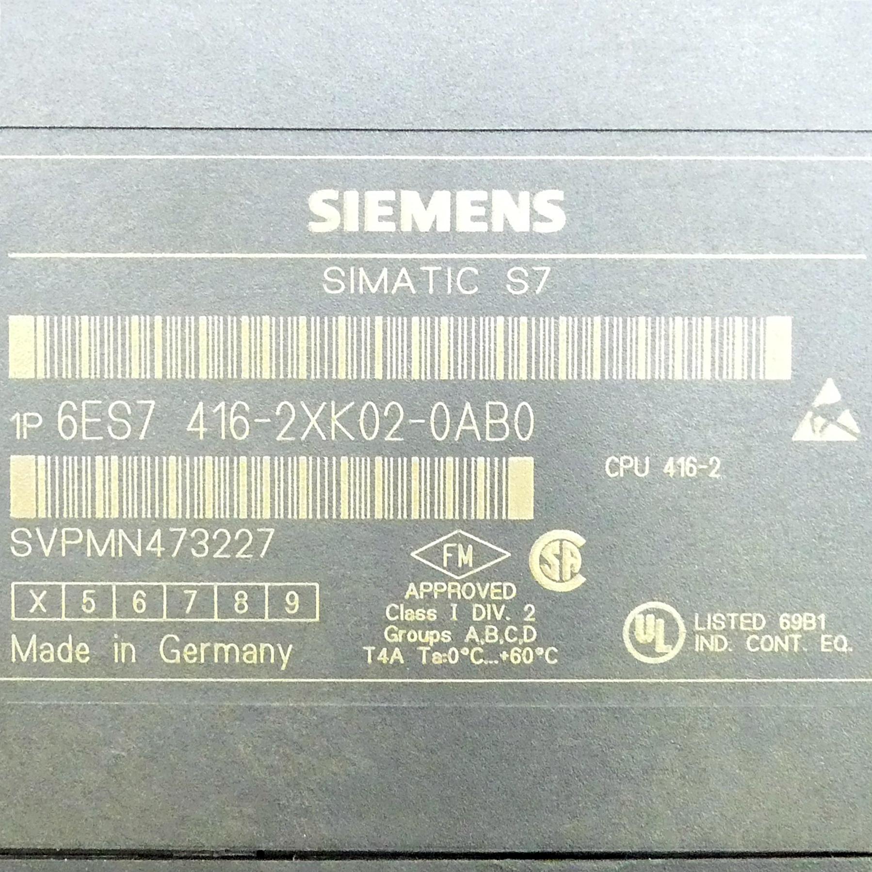 Produktfoto 2 von SIEMENS SIMATIC S7-400, CPU 416-2